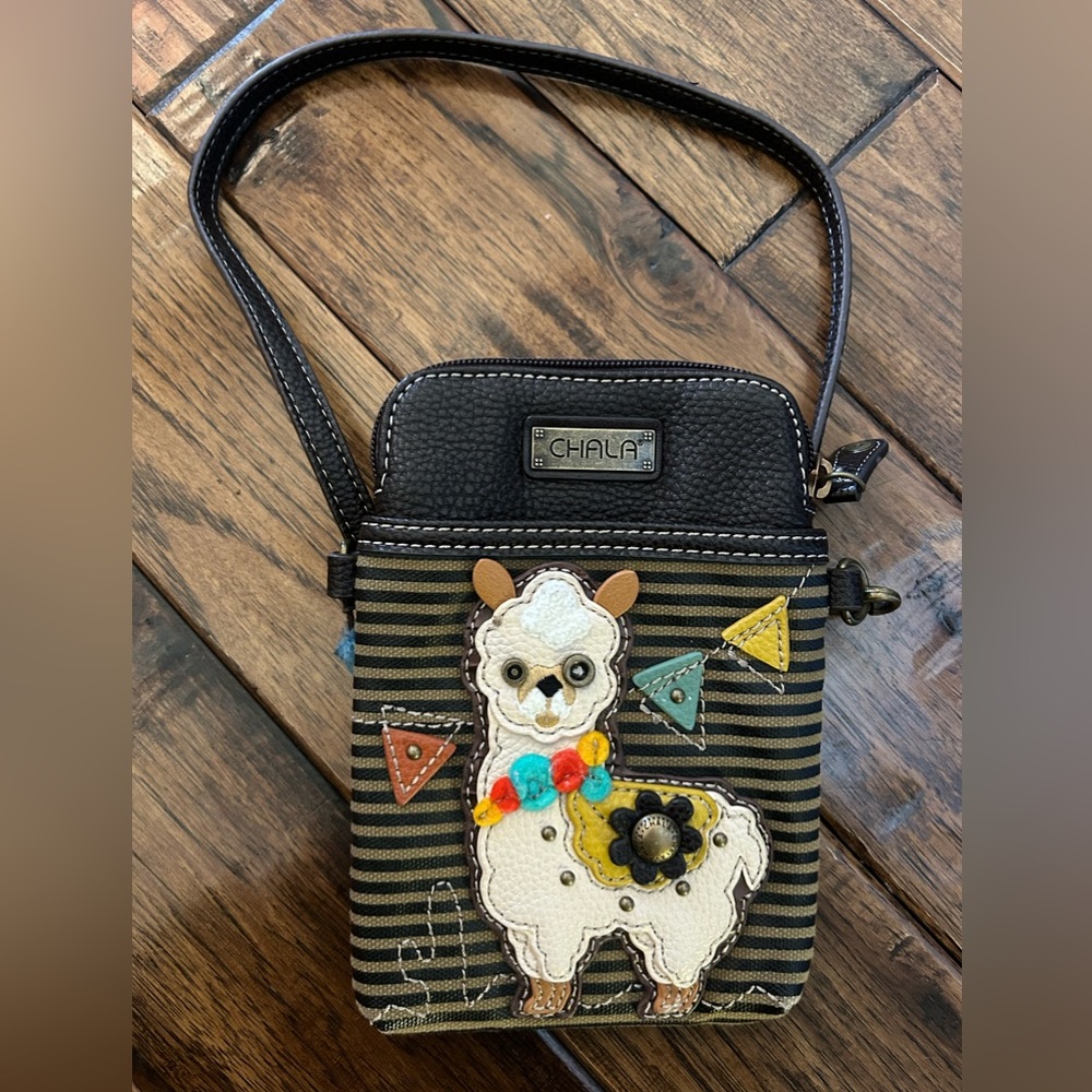 Chala Handbags Llama Striped Cellphone Crossbody Handbag - Llama Collector - Picture 3 of 6